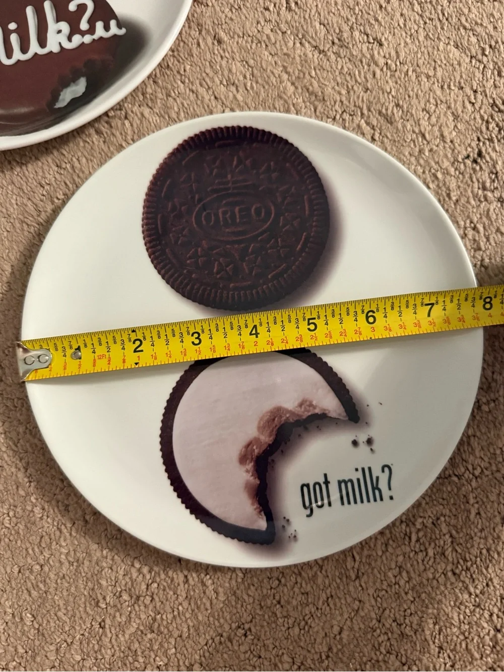 At Home International | Set of 3 Got Milk? Dessert Plates | Vintage 90s